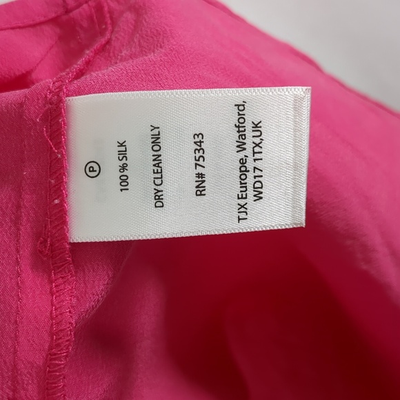 Max Studio Women's 100% Silk Sleeveless Blouse in Hot Pink Size XS - Picture 5 of 11